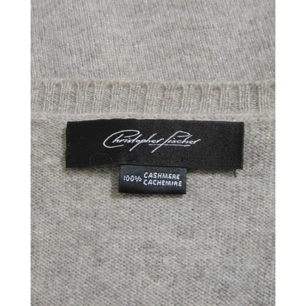 Christopher Fischer | Women's Sweater Deer Oatmeal 100% Cashmere Size Small - Picture 4 of 4